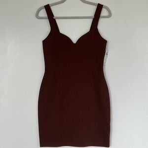 Elegant Brown Sleeveless Dress